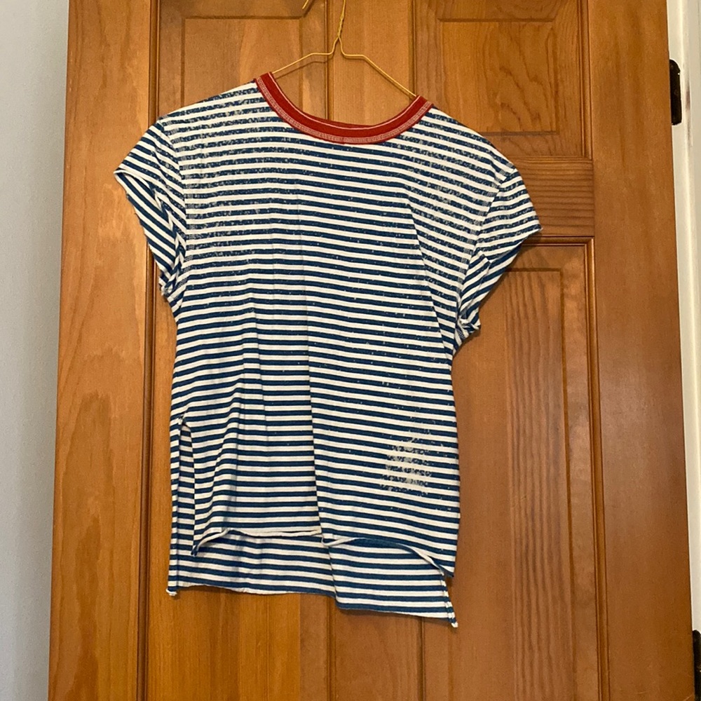 We the Free faded paint stripes top
